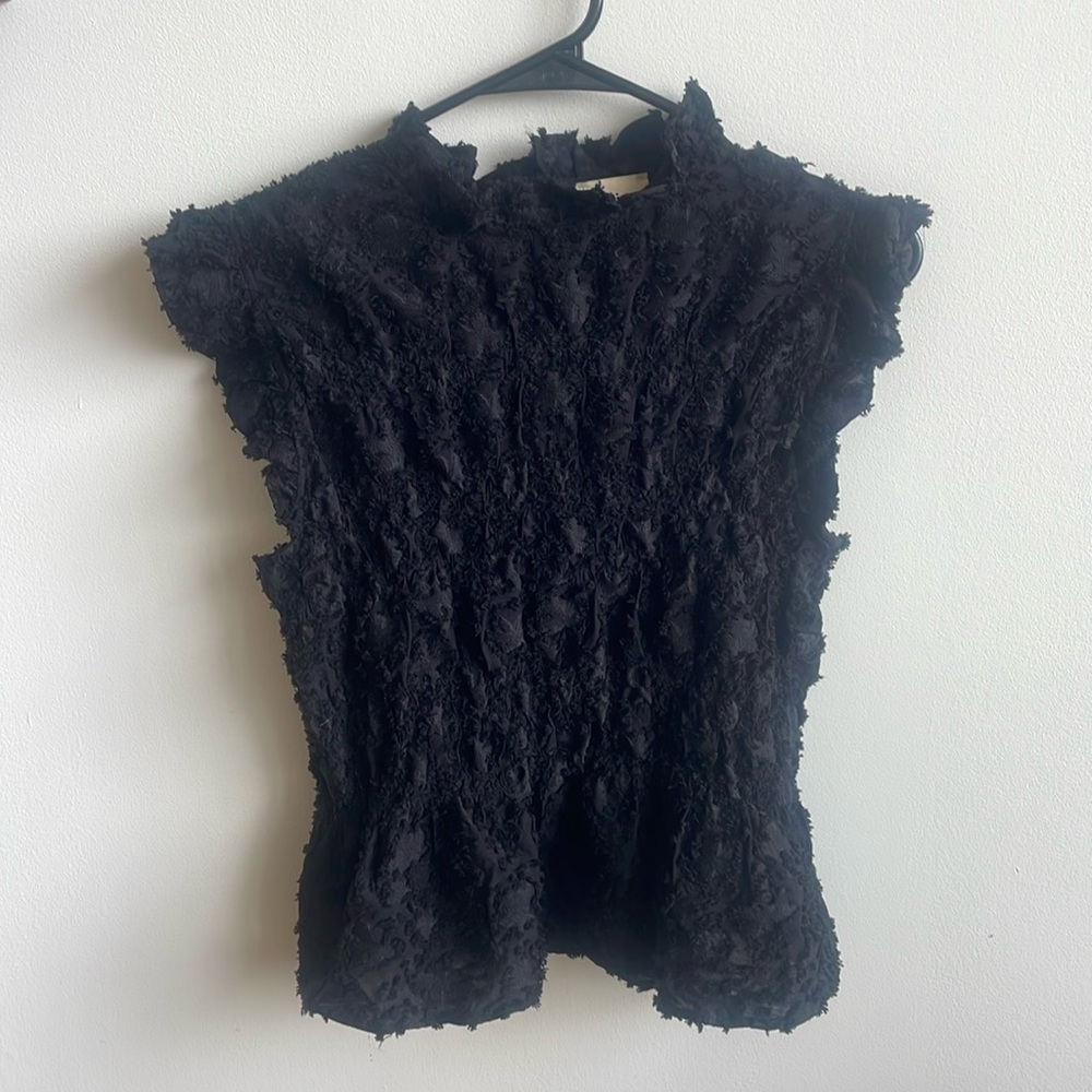 Elie Tahari Black Highneck Top